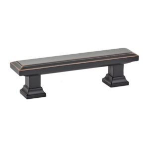 Geometric Collection 3" Centers Geometric Rectangular Pull by Emtek