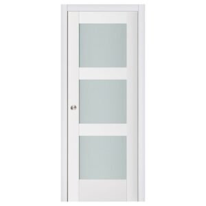 Nova Triplex 058 Soft White Laminated Modern Interior Door