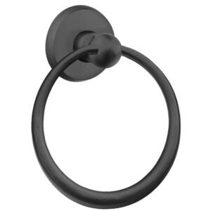 Sandcast Bronze Collection Round Towel Ring by Emtek