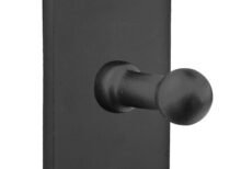 Sandcast Bronze Collection Curved Rectangular Single Hook by Emtek