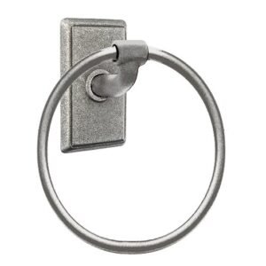 Wrought Steel Collection #3 Rectangular Towel Ring by Emtek