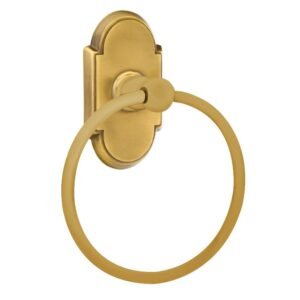 Traditional Brass Collection Arched Towel Ring by Emtek