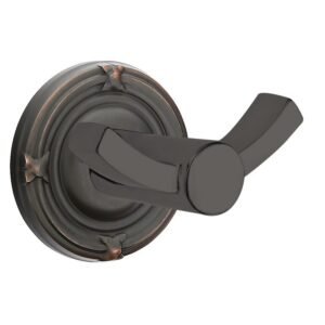 Modern Brass Collection Ribbon & Reed Double Hook by Emtek