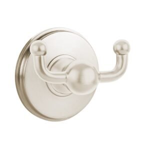 Traditional Brass Collection Double Hook with Watford Rosette  by Emtek